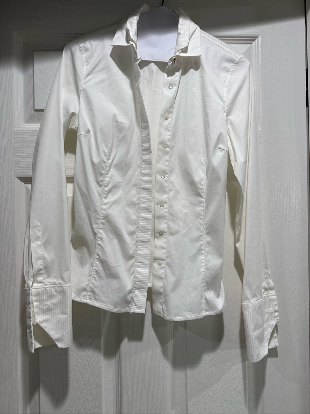 Brunello Cucinelli White Men's Dress Shirt - Crisp Spread Collar